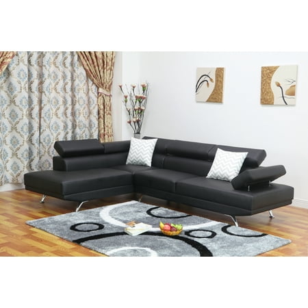 left facing chaise sectional sofia pc black faux leather modern living room left facing chaise sectional sofa set left facing chaise sectional sofia pc black faux leather modern living room left facing chaise sectional sofa set